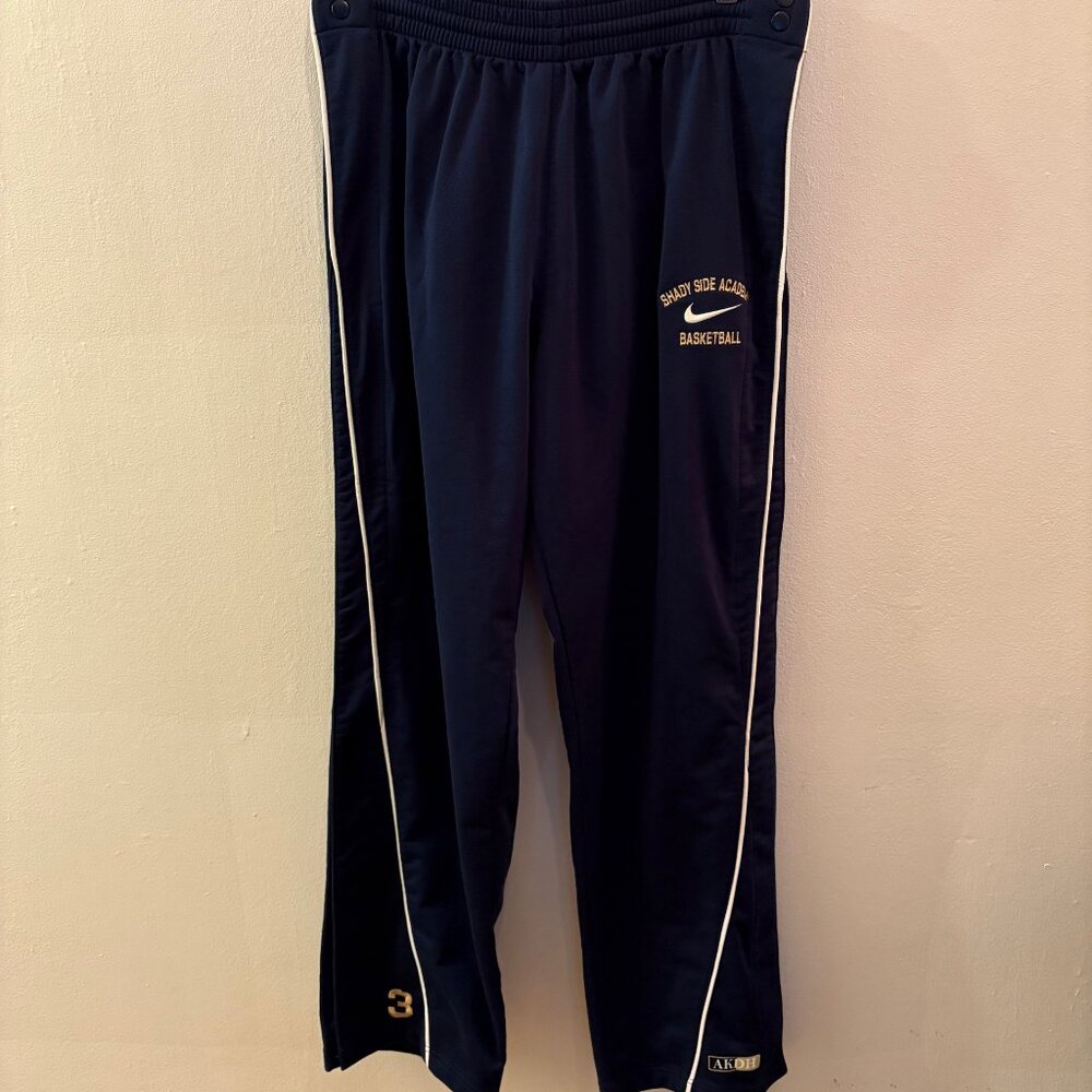 Y2K Nike Team tearaway basketball snap side sweatpants in navy